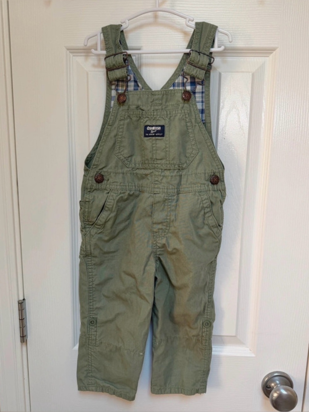 Oshkosh Sage Green Overall 2T